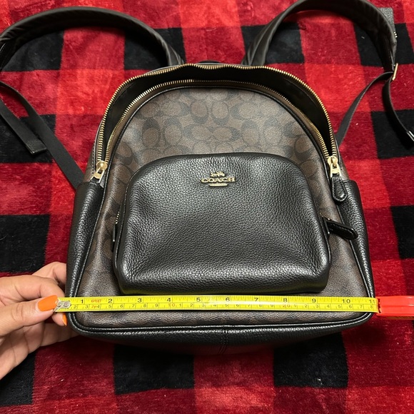 Coach Court Backpack in Signature Canvas Brown/Black - Picture 1 of 5